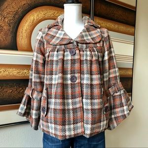 Vintage 1990s Plaid Swing Jacket